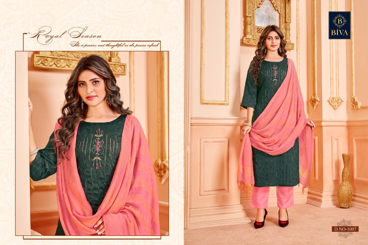 Biva Aura Ethnic Wear Wholesale Designer Readymade Salwar Suit Catalog